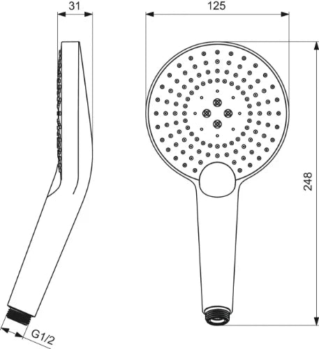 Ideal Standard IdealRain Evojet 125 3jets douchette - chromé