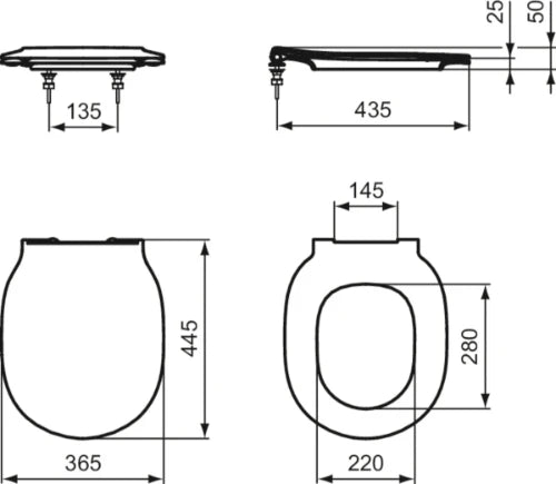Ideal Standard Connect Air slim siège des toilettes - blanc