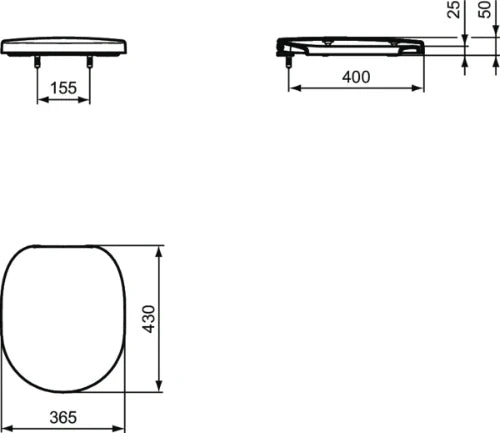 Ideal Standard Connect abattant - blanc - softclose - easy takeoff