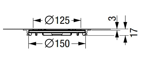 Kessel Ultraflat bride à clipser pour membrane & rehausse standard