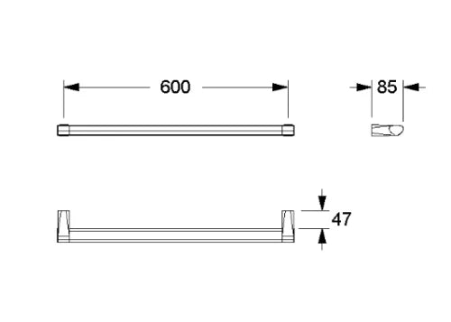 Normbau Cavere Poignée de maintien 7453060, Cavere® Blanc satiné 092
