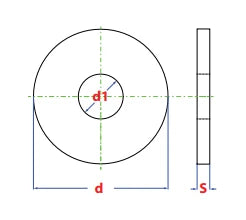 PGB rondellele de carrosserie M8 x 30 x 1,5 mm - zingué - prix par boite de 200 pièces