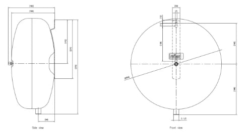 Reflex C-DE 12 vase d'expansion (san) 12 l x 1/2 - 4 bar - bleu