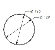 Renson Easyflex Passage béton 125 rond 0,25 mètres