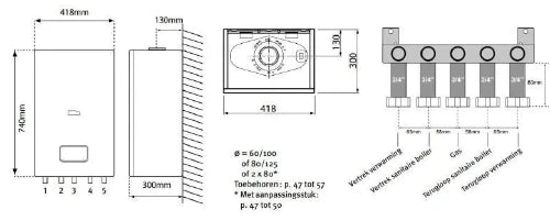 Bulex ThermoMaster TAS30 solo chaudière murale à condensation gaz (gaz naturel) 30 kW - label ERP CV: A