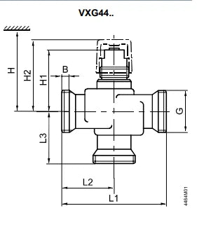 Siemens VXG vanne mélangueuse 3-voies 4/4 - sans raccord