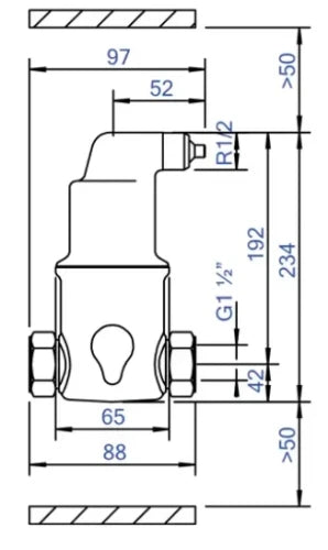 Spirotech Spirovent séparateur d'air Junior horizontal FF 6/4 x 6/4