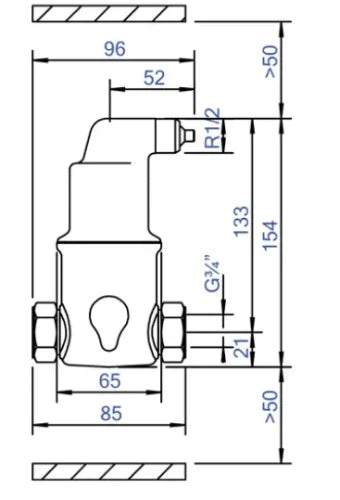 Spirotech Spirovent séparateur d'air Junior horizontal FF 3/4 x 3/4