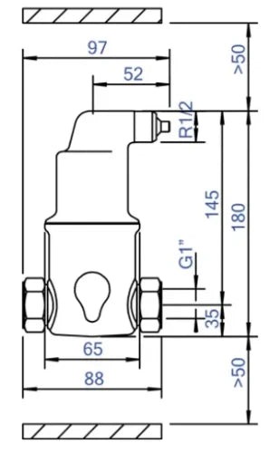Spirotech Spirovent séparateur d'air Junior horizontal FF 4/4 x 4/4