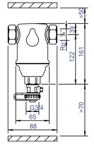 Spirotech Spirotrap séparateur de boue horizontal FF 5/4 x 5/4