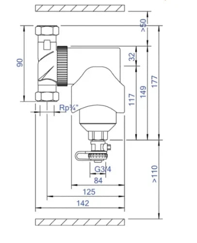 Spirotech Spirotrap séparateur de boue MB3 orientable avec aimant extérieur FF 3/4 x 3/4