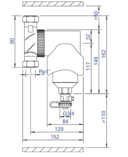 Spirotech Spirotrap séparateur de boue MB3 orientable avec aimant extérieur FF 4/4 x 4/4