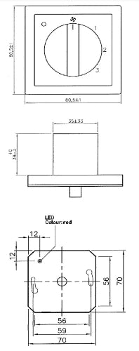 Ubbink Ubiflux interrupteur encastré 4-positions