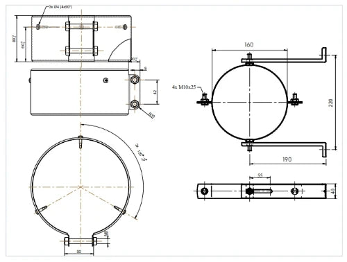 Ubbink CLVkit kit étage 1 110/160 Galva/PP