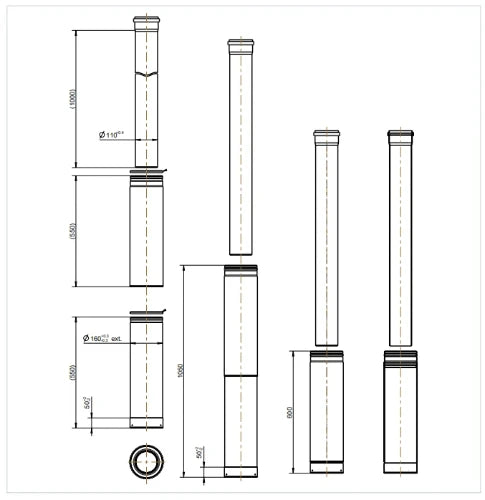Ubbink CLVkit kit étage 1 110/160 Galva/PP