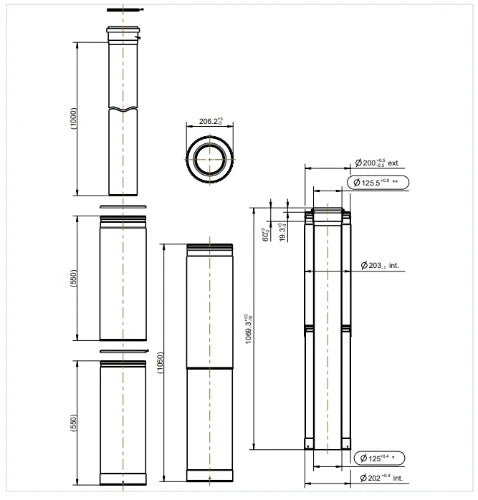 Ubbink CLVkit PP/Galva kit étage 1 - 125/200 mm