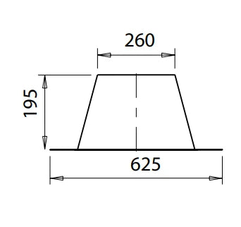 Ubbink CLVkit PP/Galva passage toiture inox pour toit plat 125/200 mm