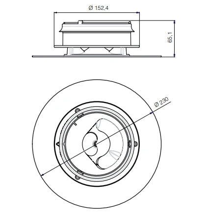 Vasco Design bouche de ventilation ronde plafond/mur - blanc