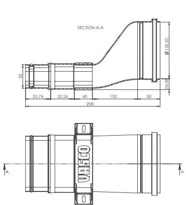 Vasco Easyflow pièce de raccordement F 125 mm (set 2pcs) - incl collier de montage - prix par set