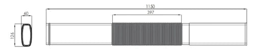 Vasco Easyflow conduit de ventilation 1160 mm (boite 6pcs) - incl 2 pattes de fixation - prix par boite