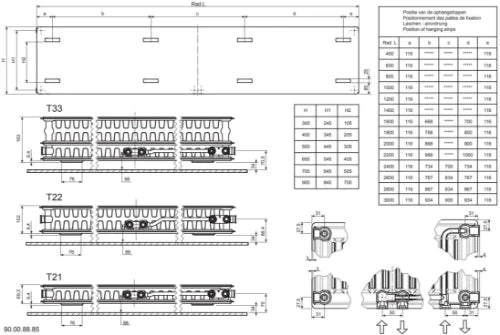 Vasco Flatline radiateur à panneaux H900xT22xB600 - 1387 W (EN442/75/65/20) - S600 blanc structuré