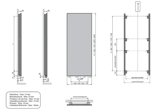 VASCO NIVA N1L1 520 - 1820 ! blanc s600 1128 WATT EN 442 75/65/20