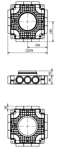 Ventilair UniflexPlus TVGS sous-collecteur 180 mm - 12 x 63 mm