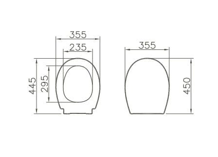 Vitra Conforma / S20 siège wc - blanc - charnière inox