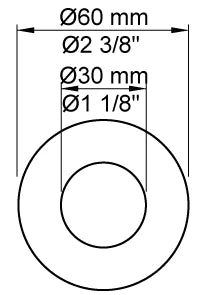 ROSACE VOLA 60MM chromé