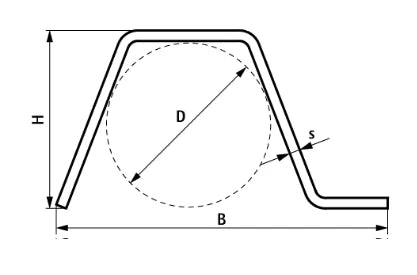 Walraven BIS Gas profil de protection 32 x 1200 x 2 mm pour dans le sol of contre le mur - prix par pièce
