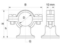 Walraven BIS laiton collier M7 x 15 mm