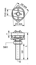 Walraven Rapidrail boulon tête marteau M8 x 30 mm pour rail WMO 1-2-15-30