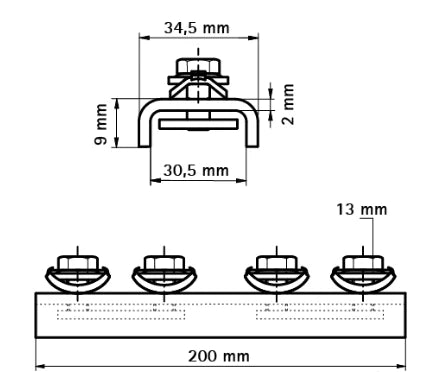 Walraven Rapidrail liaison 200 mm - zingué