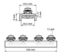Walraven Rapidrail liaison 200 mm - zingué