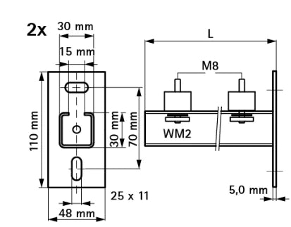 Walraven kit consoles universelles 300 mm - pour pompes-machines légères