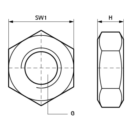 Walraven BIS écrou hexagonale M8 - zingué