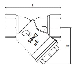filtre universel avec rvs tamis 1/2" FF laiton