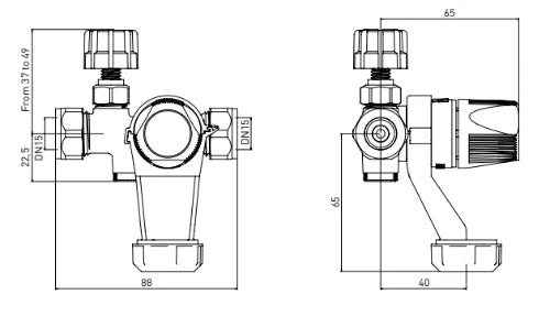 Watts BI15 groupe de sécurité pour boiler bicône 15 x 15 mm - avec coude de raccordement