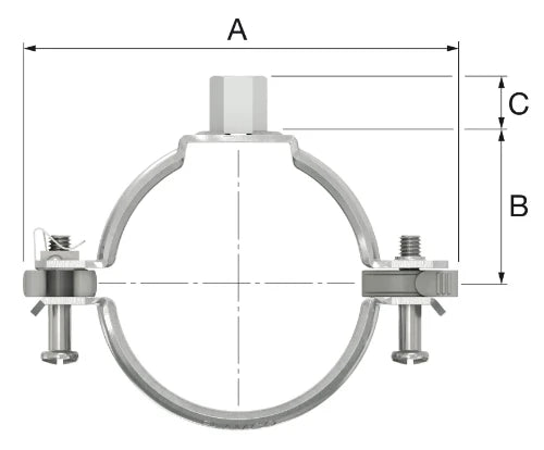 Flamco BSK collier M8/M10 x 90 mm - pour tuyau synthétique