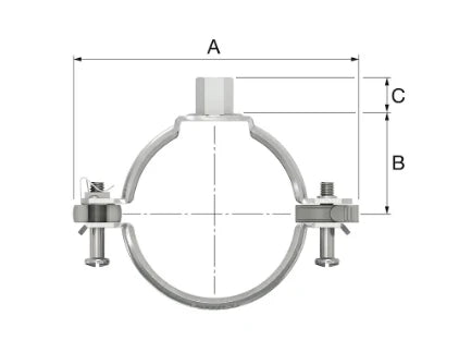 Flamco BSK collier M8/M10 x 32 mm - pour tuyau synthétique