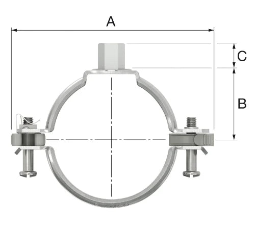 Flamco BSK collier M8/M10 x 40 mm - pour tuyau synthétique