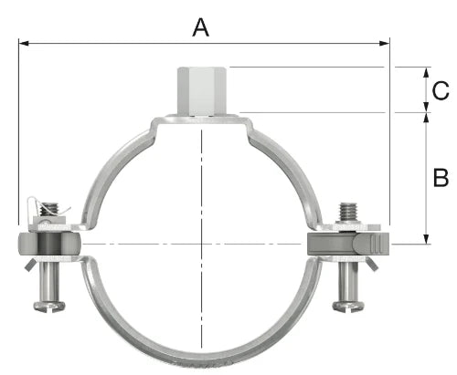 Flamco BSK collier M8/M10 x 160 mm - pour tuyau synthétique