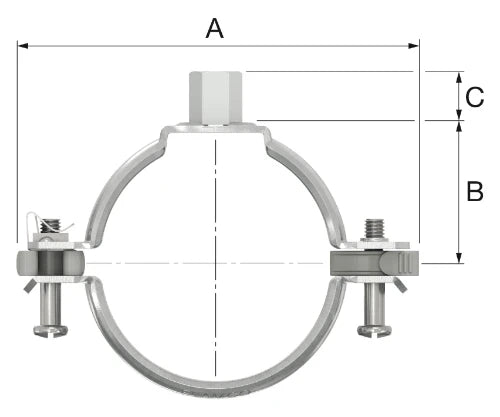 Flamco BSK collier M8/M10 x 110 mm - pour tuyau synthétique