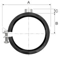 Flamco BSA collier M8 x 17-19 mm - avec caoutchouc