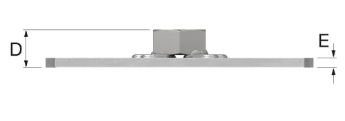 Flamco GP plaque de montage M8 - 80 x 30 mm