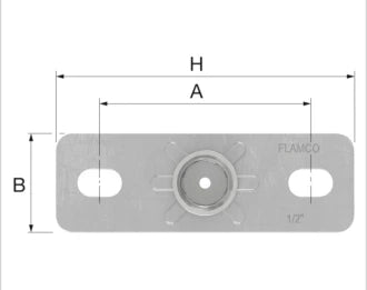 Flamco GP plaque de montage 1/2 - 120 x 40 mm