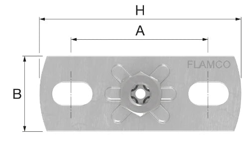 Flamco GP plaque de montage M8 - 80 x 30 mm