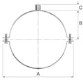 Flamco BSL collier tuyau ventilation M8 x 100 mm
