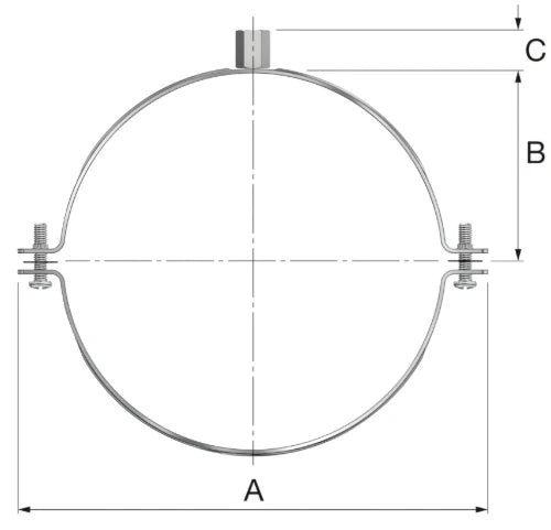 Flamco BSL collier tuyau ventilation M8 x 100 mm