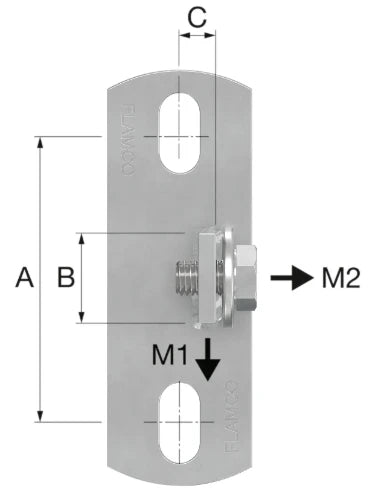 Flamco KF-H bride M 10 pour rail r1-r2-r3-r4-r6